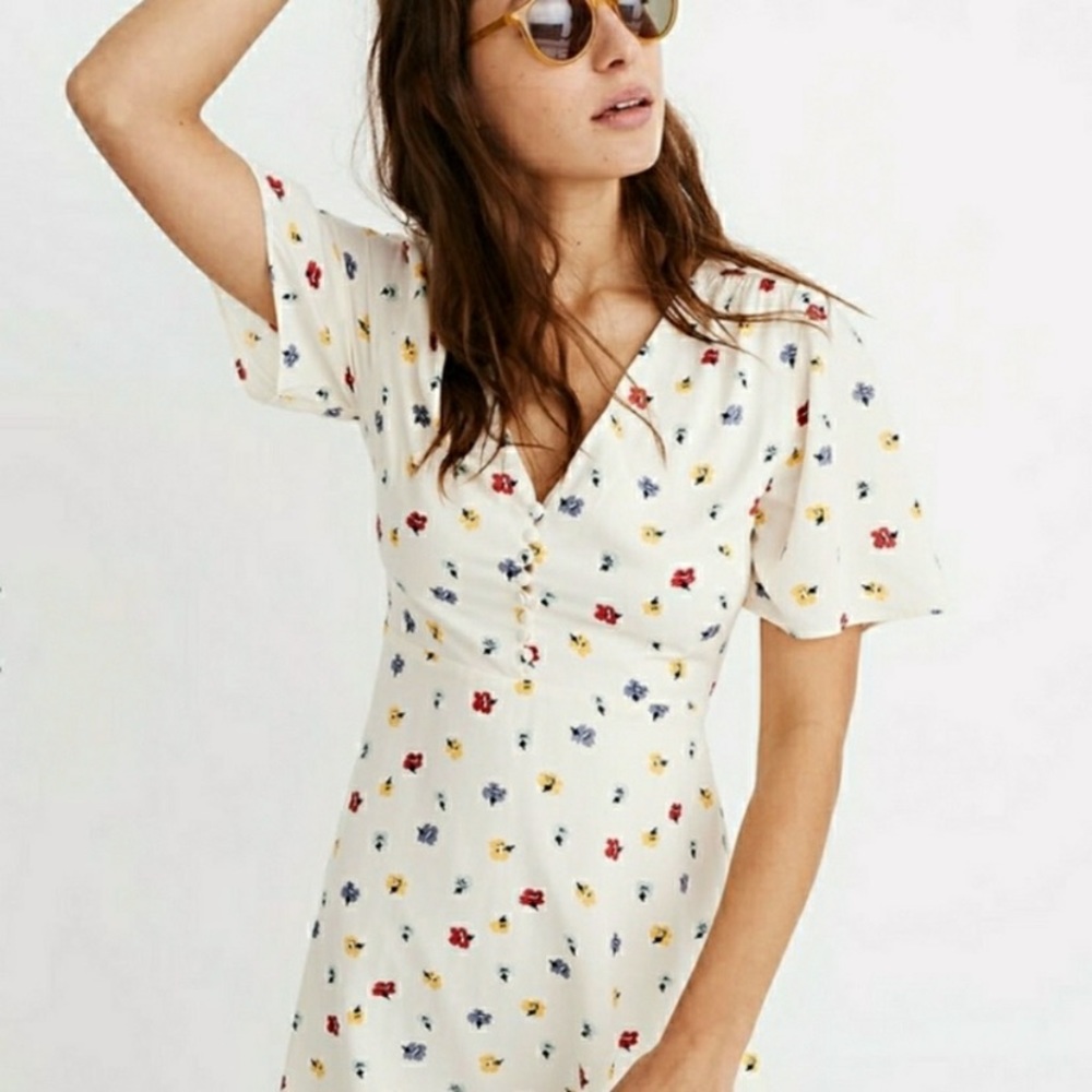 MadeWell Floral Cream Dress